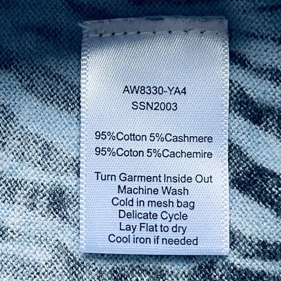 ATM Cotton Cashmere Zebra Printed V-Neck Sweater - Picture 5 of 9